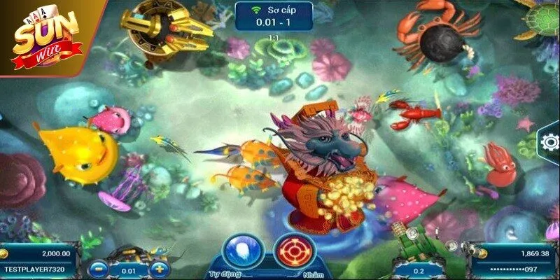 Đại Chiến Thái Bình Dương - Game Bắn Cá Đổi Thưởng Hot 2026 4 Sunwin Tập trung săn Boss và các mục tiêu đặc biệt để nhanh ăn thưởng đậm